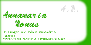 annamaria monus business card